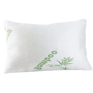 2x DreamZ Luxury Natural Memory Foam Bed Pillows Bamboo Fabric Cover 70x40cm