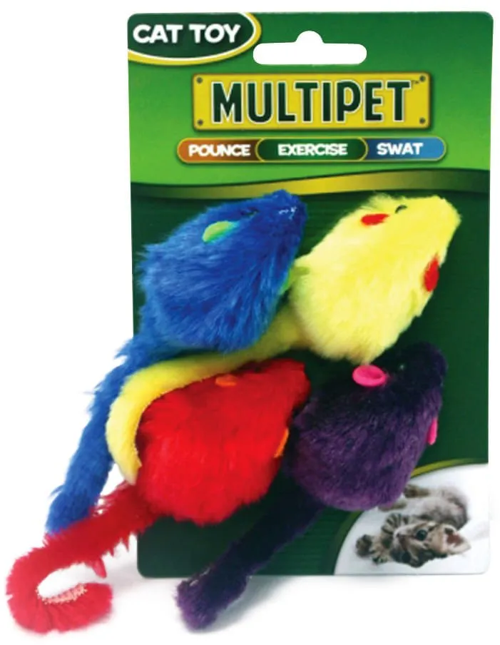 Multi-Colored 2" Mice, 4 pk
