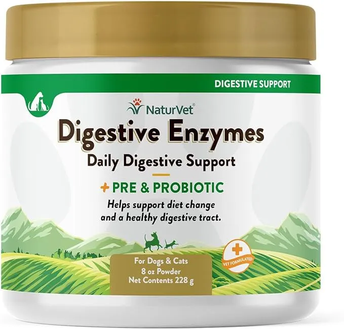 Naturvet Advanced Enzyme & Probiotic Powder, 8oz