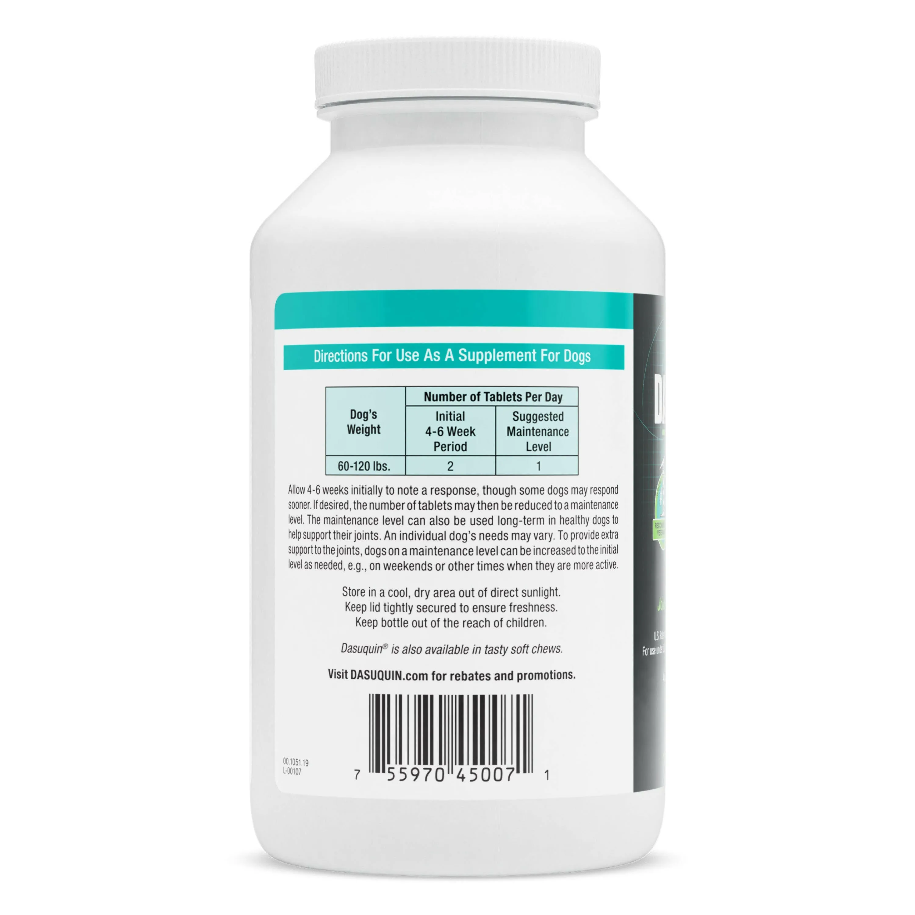 Nutramax Dasuquin Joint Health Supplement for Large Dogs - With Glucosamine, Chondroitin, ASU, Boswellia Serrata Extract, and Green Tea Extract, Chewable Tablets
