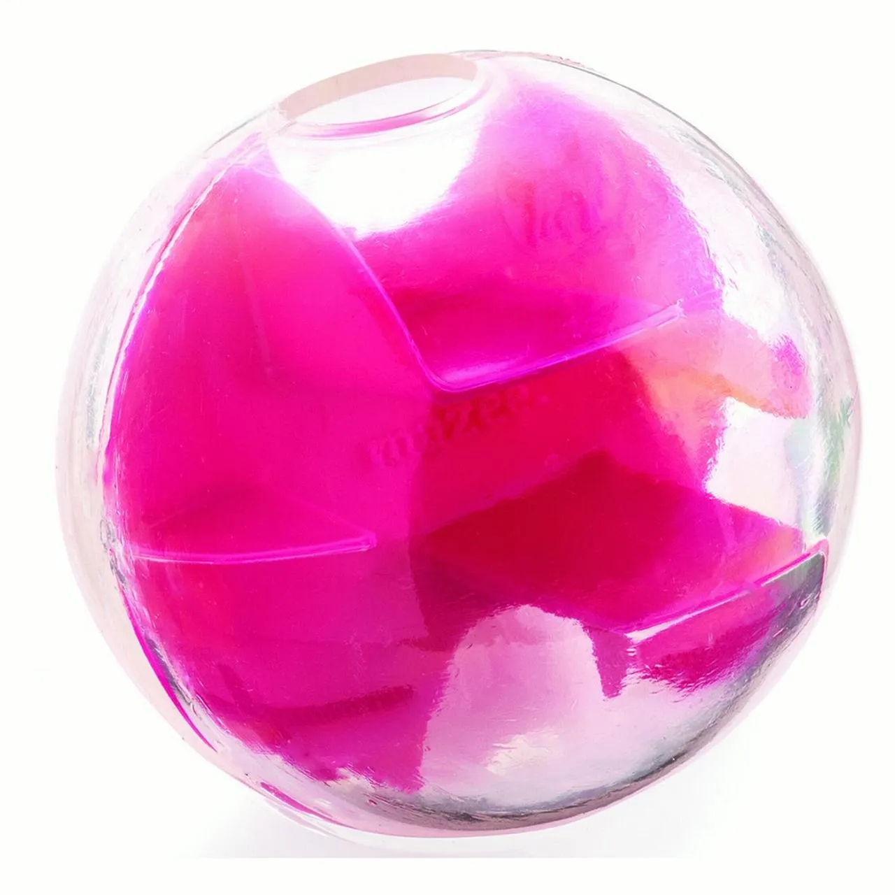 Outward Hound Planet Dog Tuff Mazee Interactive Treat Dispensing Ball Puzzle Dog Toy - Pink