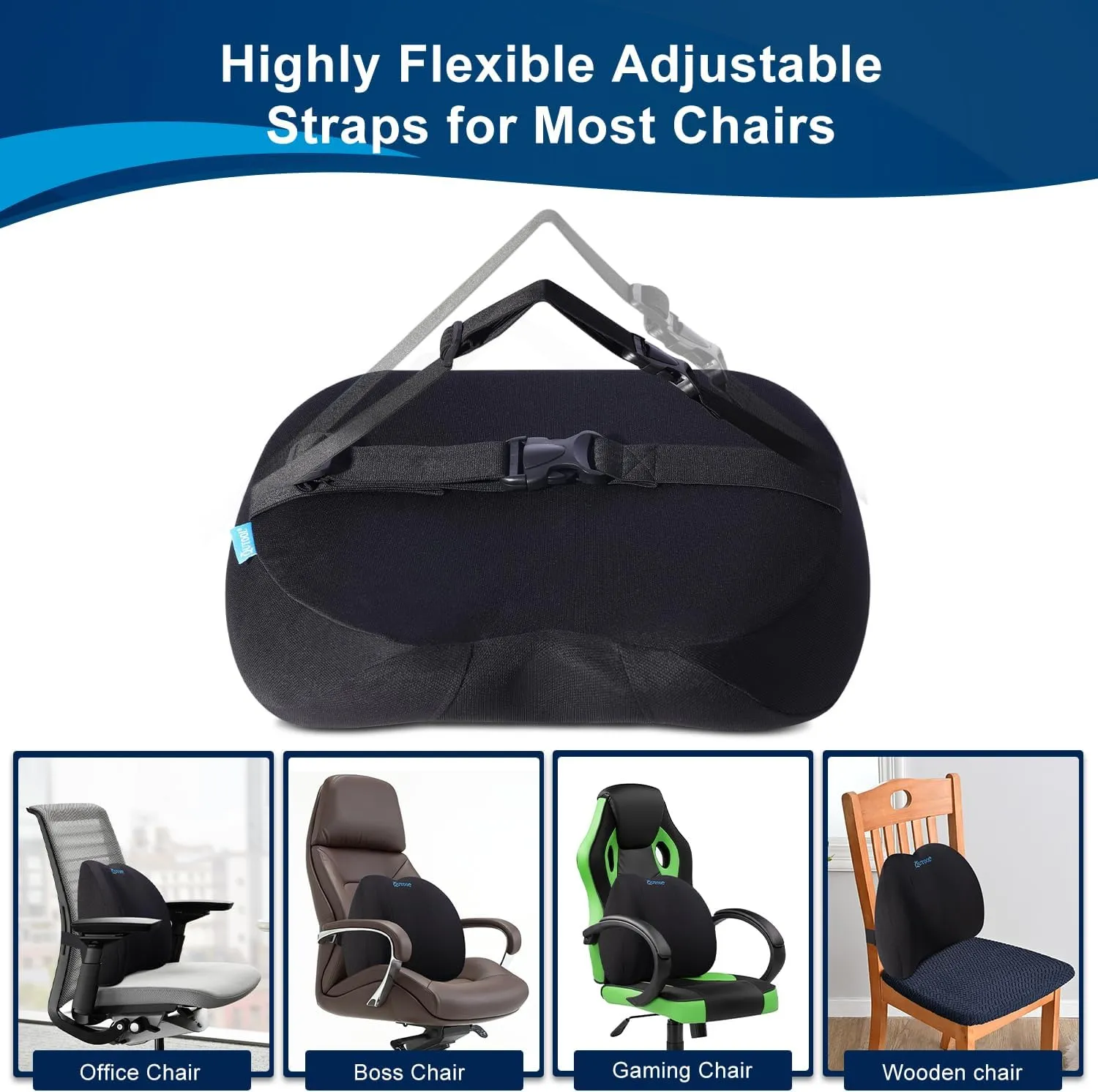QUTOOL Lumbar Support Pillow- Lower Backpain Relief