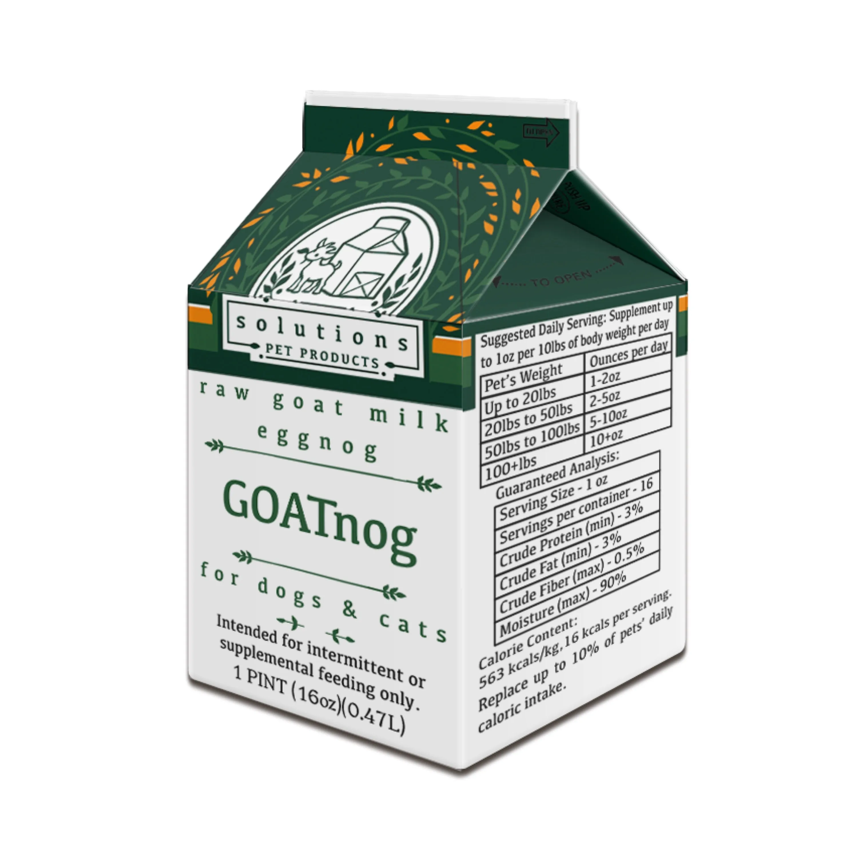Solutions GOATnog Raw Goat Milk