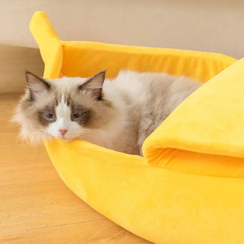 Warm Durable Cat Banana Bed House
